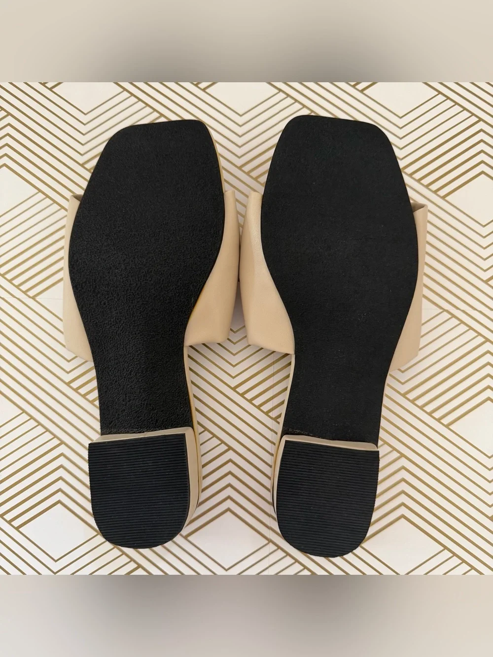 Beige Bow Slide Sandals - Women's Casual Slip-Ons Size 7
